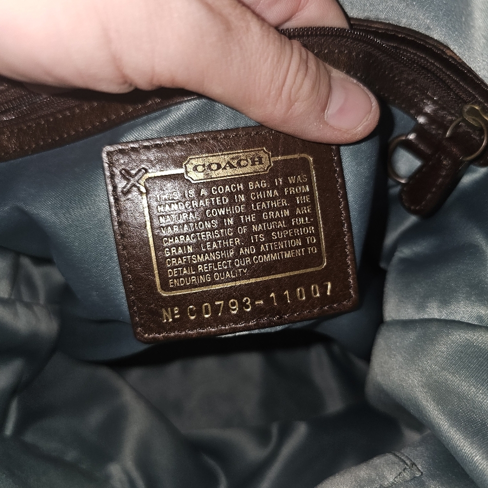 Coach Embossed Python Hobo Leather Purse - image 5